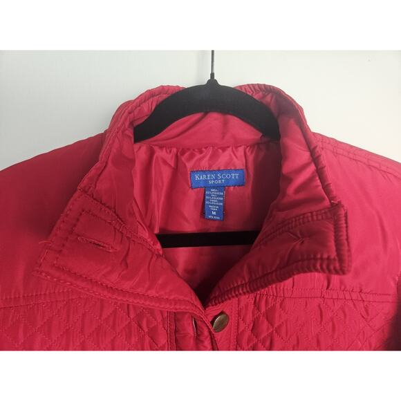 Kendra Scott Sport Red Quilted Jacket Size M - Picture 3 of 6